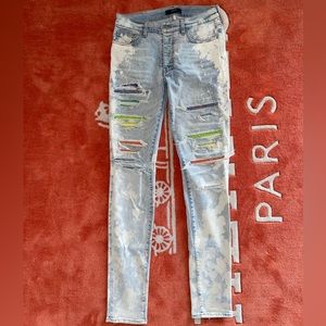 AMIRI CRYSTAL THRASHER JEAN